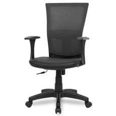 사무실 의자-추천-체어포커스 싱크체어 T1 기본형 메쉬 사무용의자, 블랙