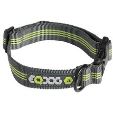 이큐독 클래식 칼라 목줄 다크그레이 + 그린, 1개