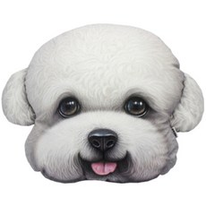 삼에스 X-DOLLS 3D 차량용 목쿠션, XD123T (화이트푸들), 1개