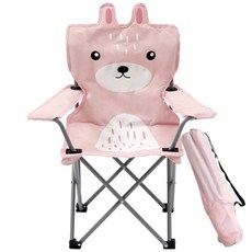 캠핑용 접이식 의자 룸앤홈 키즈 캠핑의자 + 전용 캐리백, 핑키래빗, 1개