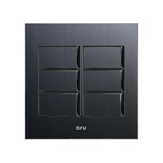 아루 와이드 6구 스위치 블랙, 1개