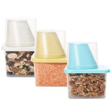 유하우스 다목적 냉장고용기 400ml 3색 혼합, 3개, 1개