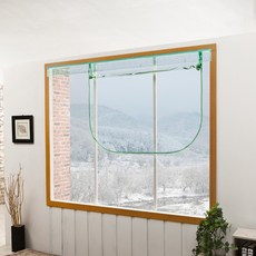 알뜨리 EVA 방풍비닐 창문용 투명 민트지퍼 + 양면테이프