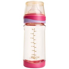 키즈미 PPSU 젖병 240ml, L(6개월이후), 레드