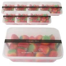PP내열 도시락 1칸 8p + 뚜껑 8p + 땡큐 블랙 띠스티커 8p, 1세트