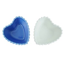 Baram 愛心造型碗, 乳白色+寧靜藍, 2入