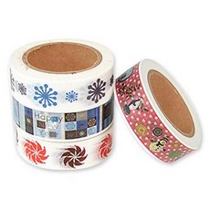 블루마토 종이테이프 크리스마스B 15mm x 10m, 랜덤 발송, 4개입