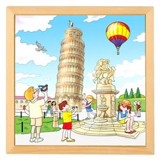 에듀코 유럽 도시 퍼즐 피사의 사탑, 1세트, 49p