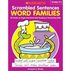 Word Families Grades K-2: 40 Hands-on Pages That Boost Early Reading & Handwriting Skills, Scholastic Teaching Resources