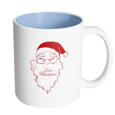hand FACTORY Santa Beard Love 聖誕杯, 室內柔和的藍色, 1個