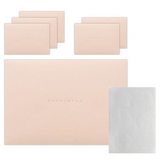 walgadaks 幸福粉彩信封 6入+貼紙 6入, 02淺粉色, 1套