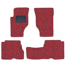 순수 코일 카매트 일반형 레드블랙 기아, 구 쏘렌토 2002~2009.3(4p), 레드