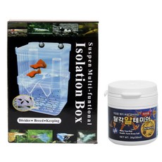Five Ocean Isolation孵化桶+YB啦啦隊用脫殼鹹水蝦飼料, 1套