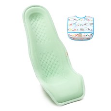 알프레미오 수유시트 + 선물용 박스 + 코튼 방수 턱받이 블루동물들, 라이트그린(메쉬 + 면), 1세트