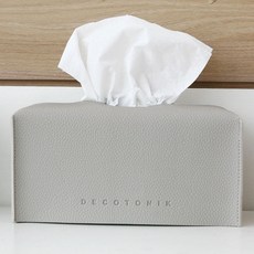 decotonik 簡約皮革面紙套, 灰色, 1個
