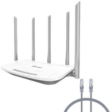 티피링크 공유기 ARCHER C60 + 랜선 CAT5.E 10M, ARCHER C60, CAT5.E 10M(G)