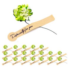 도나앤데코 꽃데코 + 이스페셜 데코 스티커, 연두잎꽃, 20세트
