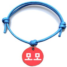 펫츠룩 굿모닝 블루 반려동물 목걸이 M + 알미늄원형 팬던트 S, 레드(모모), 1개
