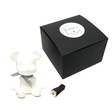 Latique J Bearbrick 石膏空氣清新劑白色 + 補充油 + 夾子, 乾淨的棉花