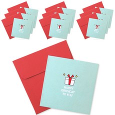 투영디자인 미니축하카드 10p + 봉투 10p, 반짝선물, 1세트