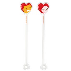 카카오프렌즈 러브유 머들러 2p, 라이언, 어피치, 1세트