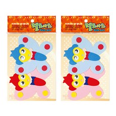 동기오피스 펠트아트 나비요정 2p x 2세트, 혼합 색상(DF-1090)