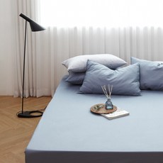 아르페지오베이직 메이딘 순면트윌 홑겹매트커버, 애쉬블루