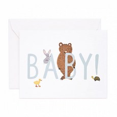 라이플페이퍼 BABY! MINT 카드 + 봉투, 혼합 색상, 1세트