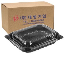 쿡앤락 반찬 샐러드용기 205 검정 세트, 300개입, 1개