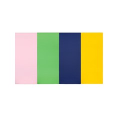 퍼니존 퍼니테라피 베이비핑크비비드 시리즈 3 유아폴더매트, 베이비핑크 + 그린 + 블루 + 옐로우