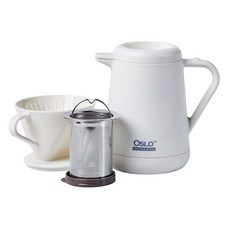 오슬로 아이카페 커피 티포트 620ml, 화이트, 1세트