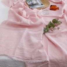 까사엘 워싱 린넨 마랭 이불, 핑크