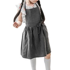 하우밍 마농 차콜 키즈 앞치마, 차콜그레이, 1개
