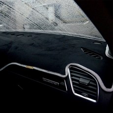 블루코드 펠트 논슬립 대쉬보드커버 메탈로고 블랙+멜란지, 제네시스 G80 2014년~ HUD-무(사이드스피커-무)