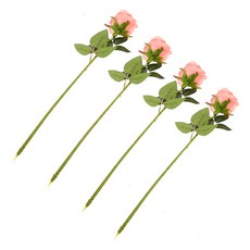 에이비엠 조화 한송이장미꽃, 핑크, 4개