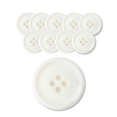 패션포인트 콥스 단추 무광 23mm, WT, 10개입