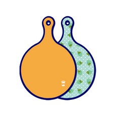 Roem Design藍色版雙面圓形上菜盤 黃色, 玉草莓, 1個