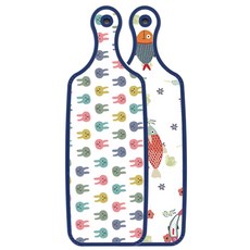 Roem Design藍色版雙面服務砧板 魚圖案, 兔子, 1個