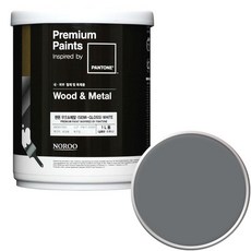 노루페인트 팬톤 우드앤메탈 페인트 반광 1L, 18-4005 Steel Gray, 1개