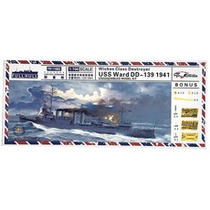 FlyHawk YX009 1/700 USS Ward DD-139 Wickes Class Destroyer 1941 Limited Version 프라모델 전함, 1개