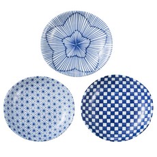 미노야 야마유우 타원소접시 3종, 1세트, 단품