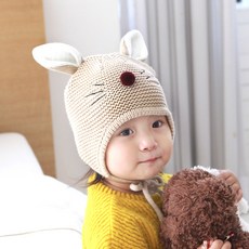 뿌뿌룰루 아동용 냥이코 귀달이모자