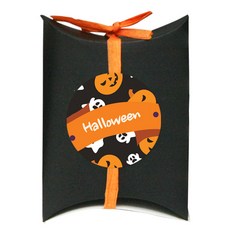 도나앤데코 아주작은반달상자 블랙30p + 러블리 할로윈 펌킨&꼬마 halloween 4cm스티커 30p + 라피아끈 오렌지 20M, 1세트