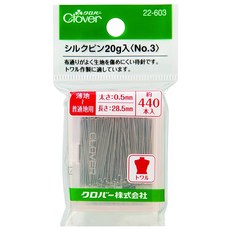 크로바 실크시침핀 20g入 no.3 22-603, 혼합 색상, 1개