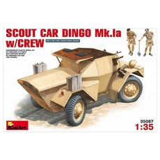 Mini Art 1:35 英國陸軍偵察車 Dingo MkIa 帶玩偶偵察車 Dingo Mk 1a 帶船員塑料模型裝甲車, 1個