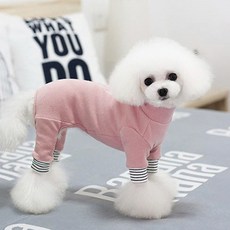 아이앤엘인스퍼레이션 강아지 목폴라 올인원 티셔츠, PINK