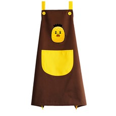 DM 알럽홈 파인애플캐릭터 앞치마, 브라운리본파인애플, 1개