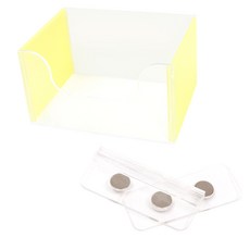 AOLO Pet Pastel 壓克力方形馬桶+馬桶固定磁鐵, 黃色的, 1套