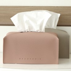 데코토닉 플레인레더 티슈커버 핑크 + 웜그레이, 혼합 색상