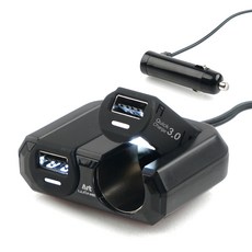 와인아트 폴딩 USB 초고속 충전소켓, AW-Z84, 블랙